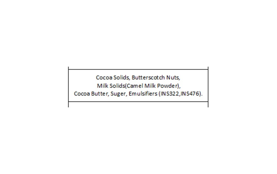Aadvik Camel Milk Chocolate Butterscotch   Box  50 grams